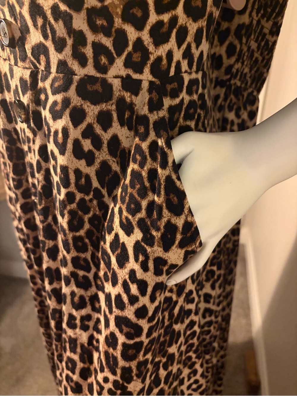 Torrid Leopard Print Button Front Midi Dress Size 2 Plus - Picture 5 of 8